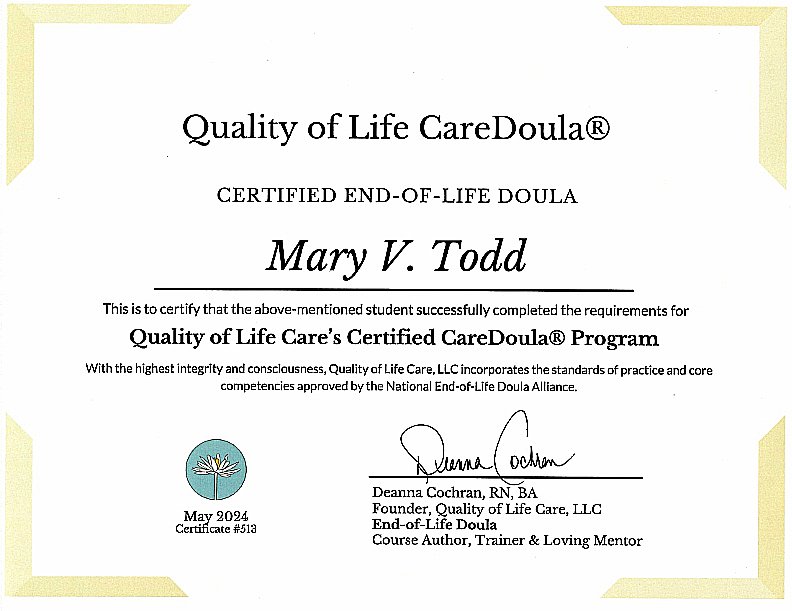 Informed End-of-Life Doula Certification