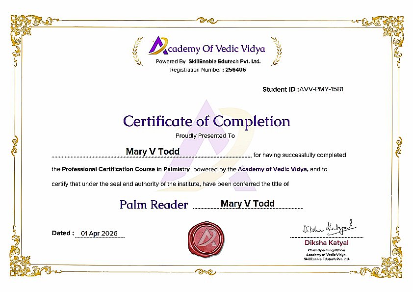 Classical Palmistry & Hand Analysis Certification