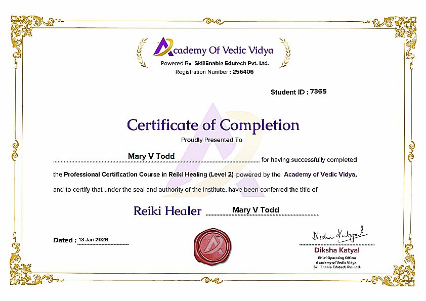 Usui Reiki – Practitioner Levels 1 & 2 Certifications